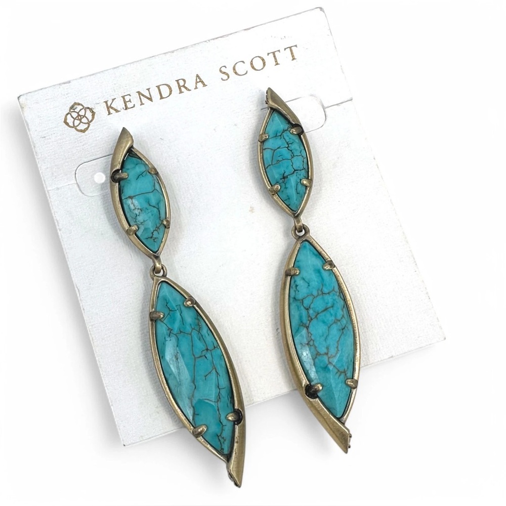 Kendra Scott Blue Marquise Earrings